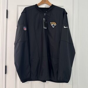 Jacksonville Jaguars jacket mens 3XL black nike 1/4 zip lightweight NWT MSRP $80